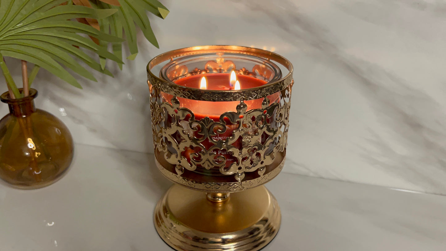 Gold 3- Wick Candle Holder