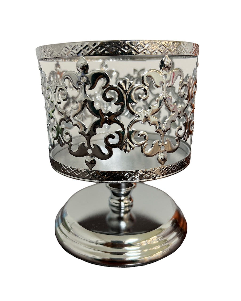 Silver 3-Wick Candle Holder